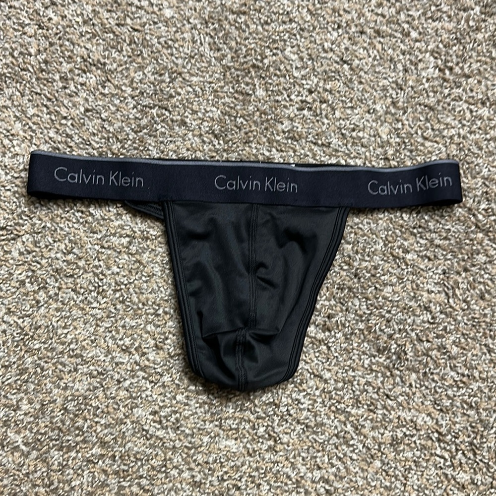 Calvin Klein Microfiber Thong Men (Large) Black